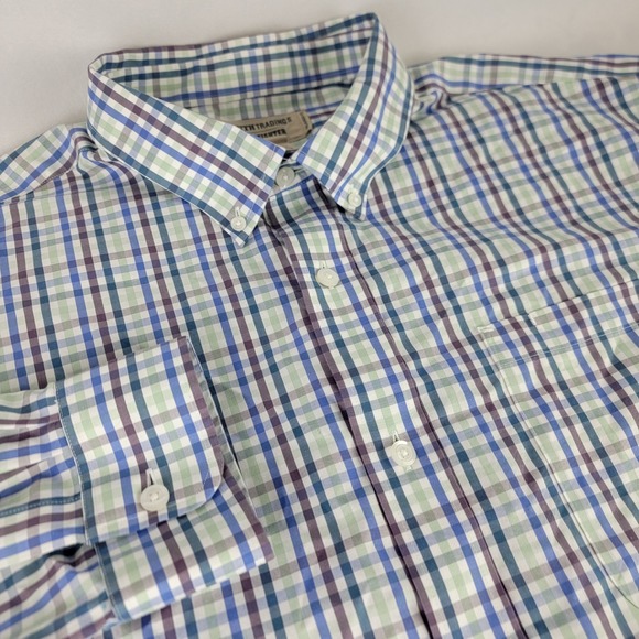 Duluth Trading Co. Wrinklefighter Relaxed Fit Plaid Shirt 2XL Mens - Picture 1 of 6